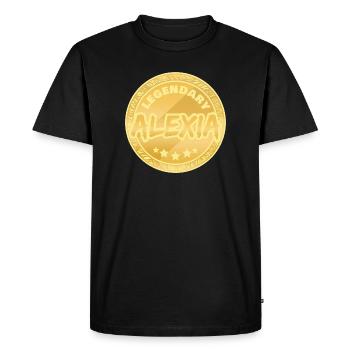 Alexia as a gift idea - Men's Premium Organic T-Shirt - black - Front - Nico (187cm)
