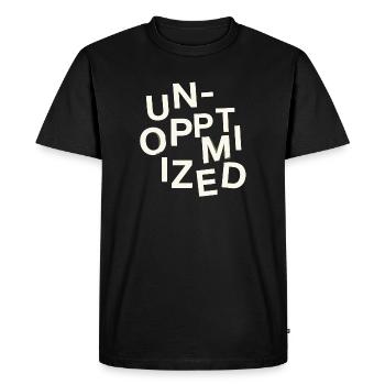 Unoptimized Original - Men's Premium Organic T-Shirt - black - Front - Nico (187cm)