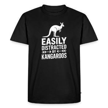 Dictons des kangourous Kangourous Drôle de cadeau des kangourous - T-shirt Premium bio Homme - noir - Devant - Nico (187cm)