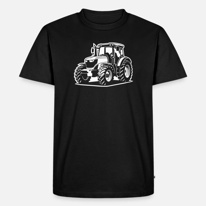 Traktor / Trecker / Schlepper (Differenzbild) - Männer Premium Bio T-Shirt - Schwarz