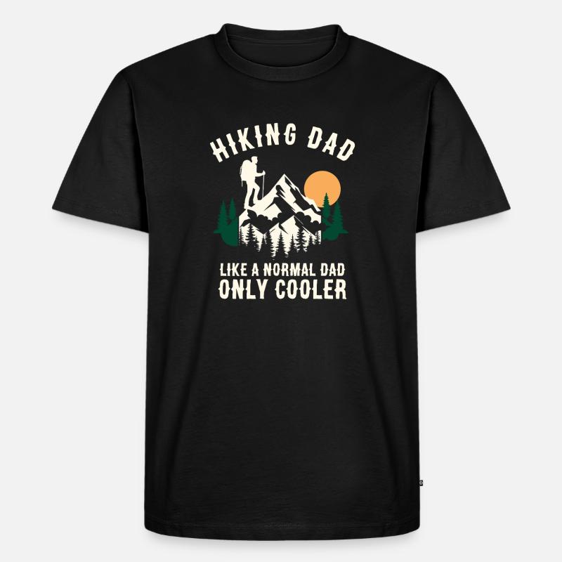 Cooler Wanderpapa - Männer Premium Bio T-Shirt - Schwarz