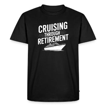 Cruising Through Retirement - Men's Premium Organic T-Shirt - black - Front - Nico (187cm)