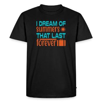 Dream of summer forever - Men's Premium Organic T-Shirt - black - Front - Nico (187cm)