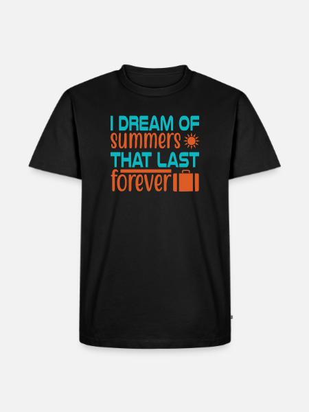 Dream of summer forever - Men's Premium Organic T-Shirt - black