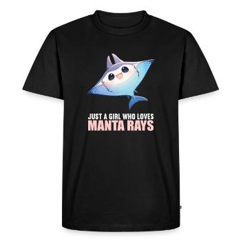 Raies Manta Raies - T-shirt Premium bio Homme - noir - Devant - Nico (187cm)