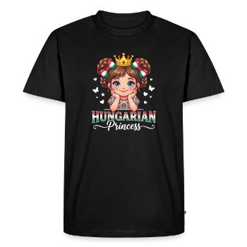 Hungarian Princess Girl Cartoon - Men's Premium Organic T-Shirt - black - Front - Nico (187cm)