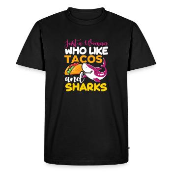Mes potes tacos m’appellent papa, père, hommes. - T-shirt Premium bio Homme - noir - Devant - Nico (187cm)