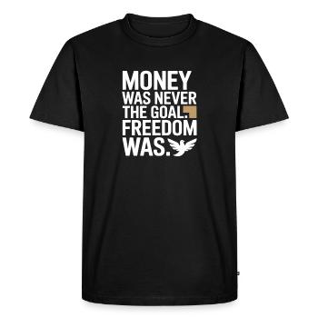 Money Goal Freedom Mindset Entrepreneur Freedom - Men's Premium Organic T-Shirt - black - Front - Nico (187cm)