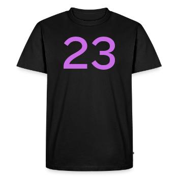 23 - T-shirt Premium bio Homme - noir - Devant - Nico (187cm)