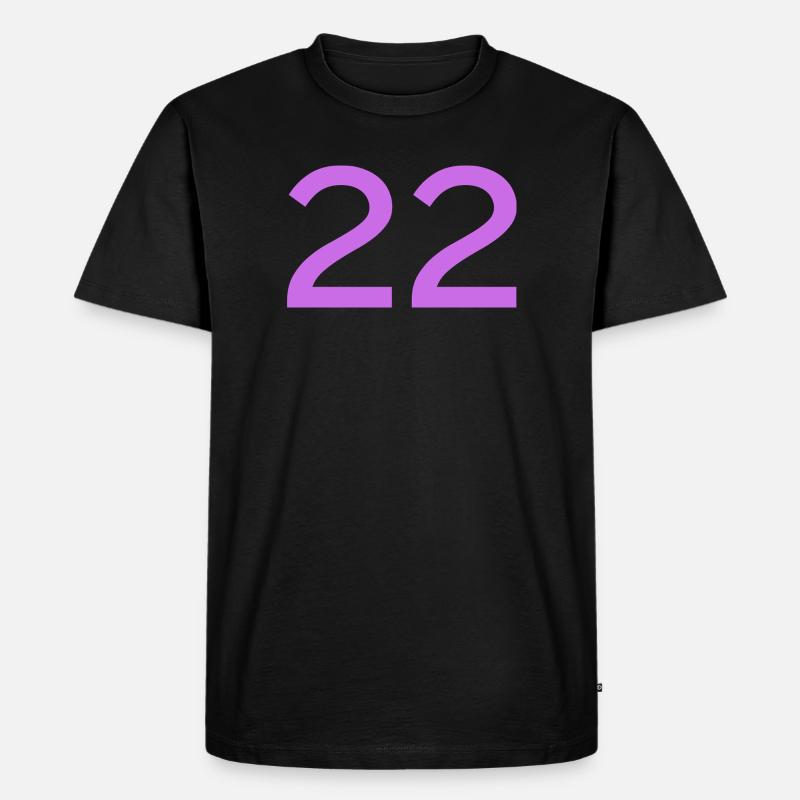 22 - Männer Premium Bio T-Shirt - Schwarz