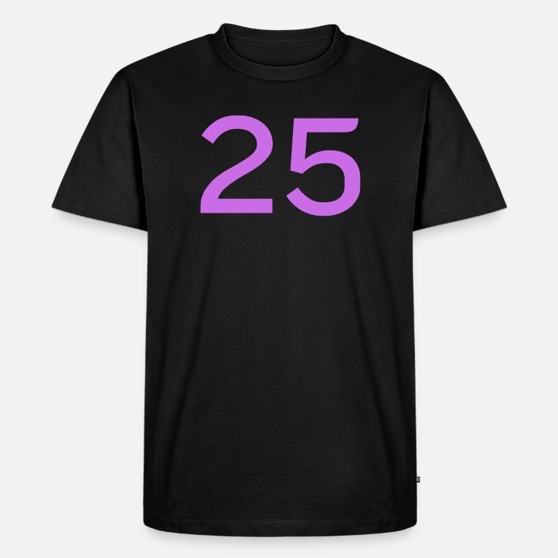 25 - Männer Premium Bio T-Shirt - Schwarz