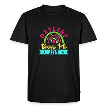 Maître de maternelle m’apporte de la joie Maître de maternelle - T-shirt Premium bio Homme - noir - Devant - Nico (187cm)