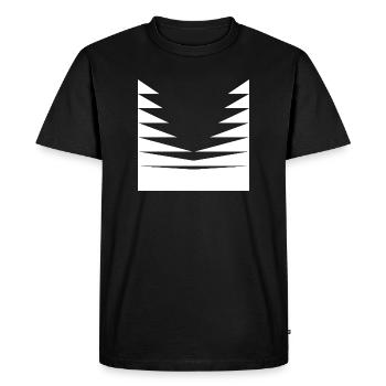 Triangles Pattern design - Men's Premium Organic T-Shirt - black - Front - Nico (187cm)