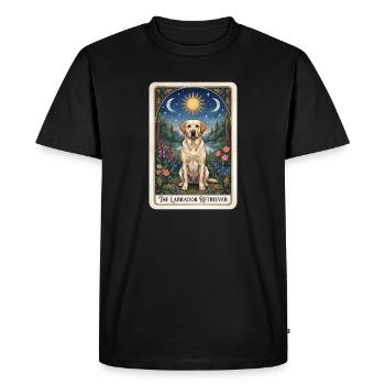 Labrador Retriever in the Moonlit Night Garden - Men's Premium Organic T-Shirt - black - Front - Nico (187cm)