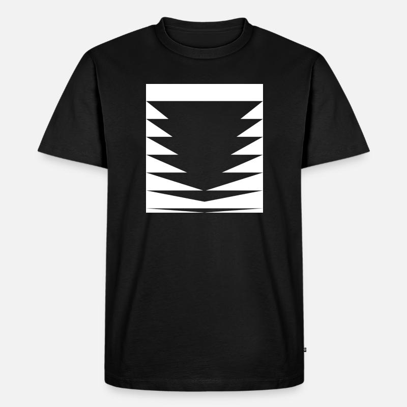Schwarze Dreiecksmuster - Männer Premium Bio T-Shirt - Schwarz