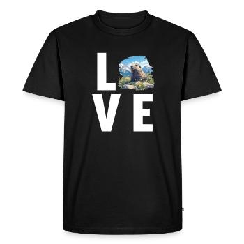 Marmottes Marmotte - T-shirt Premium bio Homme - noir - Devant - Nico (187cm)
