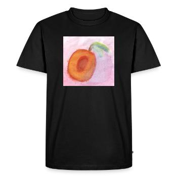 Pfirsisch_Wasserfarben - T-shirt Premium bio Homme - noir - Devant - Nico (187cm)