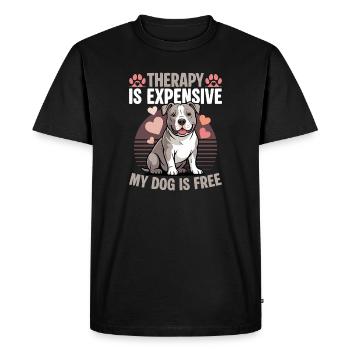 Pitbull Terrier Race de chien pittie - T-shirt Premium bio Homme - noir - Devant - Nico (187cm)