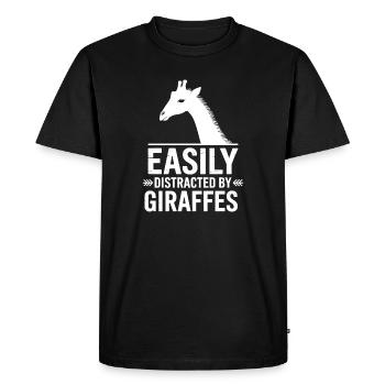 Dynastiques de girafe Girafe Drôle de cadeau de girafe - T-shirt Premium bio Homme - noir - Devant - Nico (187cm)