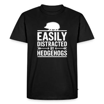 Hedgehog Sayings Hedgehog Funny Hedgehog Gift - Men's Premium Organic T-Shirt - black - Front - Nico (187cm)