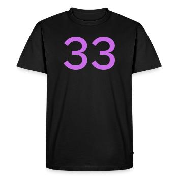 33 - Men's Premium Organic T-Shirt - black - Front - Nico (187cm)