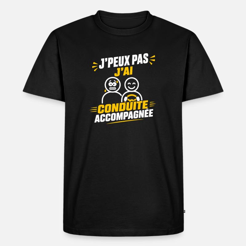 Conduite Accompagnée - T-shirt Premium bio Homme - noir