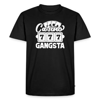 Casino Joueur Casino Gangsta Jeu - T-shirt Premium bio Homme - noir - Devant - Nico (187cm)