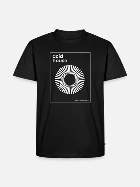 acid house music poster - Men's Premium Organic T-Shirt - black