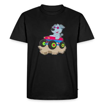 Dog Car - Men's Premium Organic T-Shirt - black - Front - Nico (187cm)