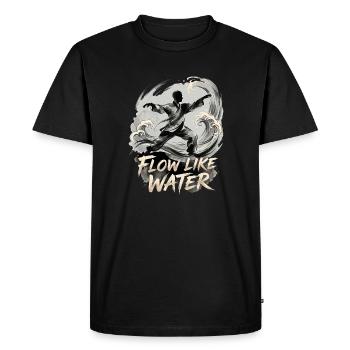 Flow Like Water Tai Chi - Men's Premium Organic T-Shirt - black - Front - Nico (187cm)