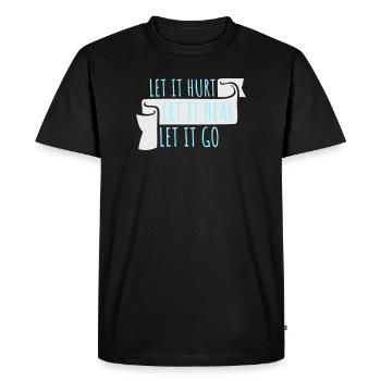 Laisse faire mal Laisse ça guérir Laisse partir Inspirant - T-shirt Premium bio Homme - noir - Devant - Nico (187cm)