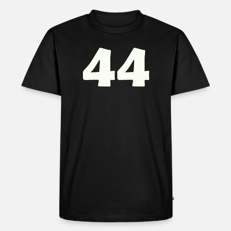 44 - Männer Premium Bio T-Shirt - Schwarz