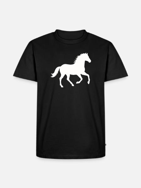 Silhouette d’un cheval sauvage - T-shirt Premium bio Homme - noir