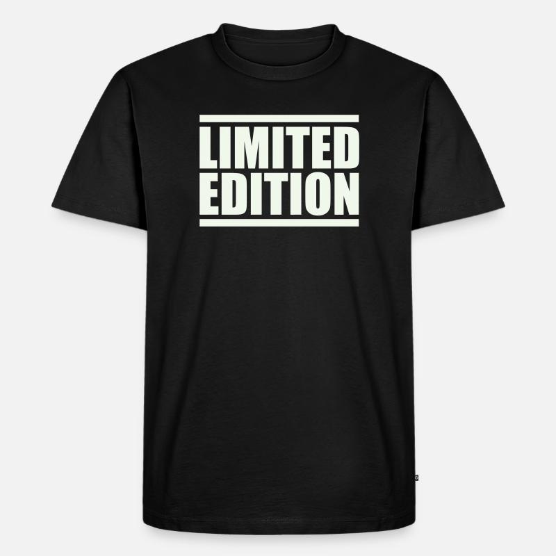 Limitierte Auflage Großbuchstaben - Männer Premium Bio T-Shirt - Schwarz