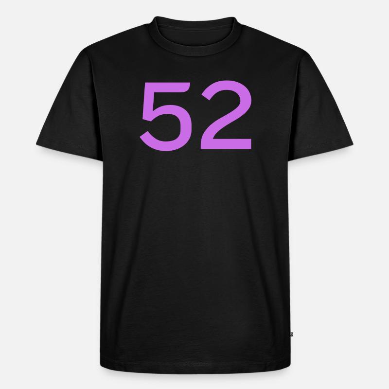 52 - Männer Premium Bio T-Shirt - Schwarz