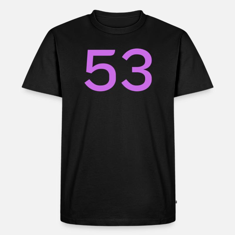 53 - Männer Premium Bio T-Shirt - Schwarz