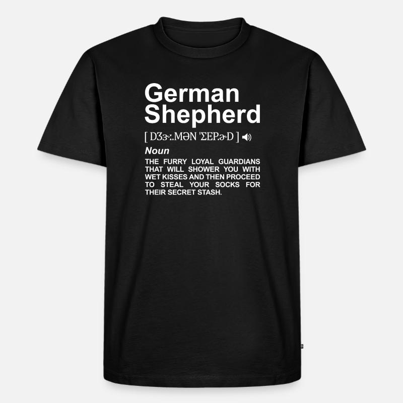 German Shepherd Definition - Männer Premium Bio T-Shirt - Schwarz