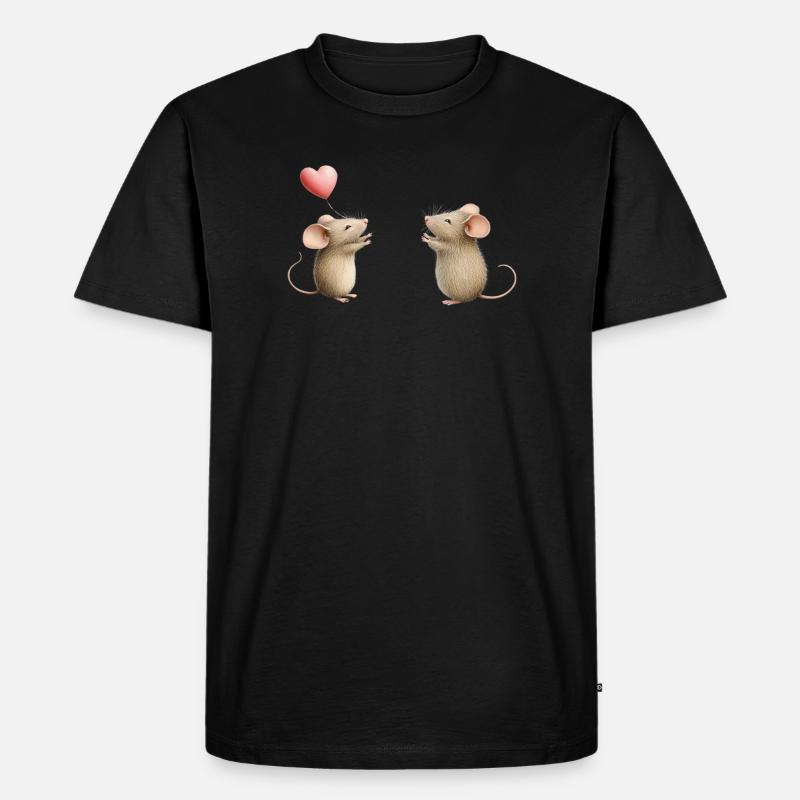 Mausliebe - Männer Premium Bio T-Shirt - Schwarz