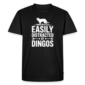 Dictons des dingos, don drôle de dingos - T-shirt Premium bio Homme - noir - Devant - Nico (187cm)