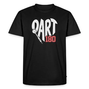 Dart Heart with Arrow 180 - Men's Premium Organic T-Shirt - black - Front - Nico (187cm)