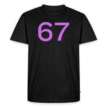 67 - T-shirt Premium bio Homme - noir - Devant - Nico (187cm)