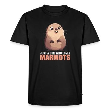 Marmottes Marmotte - T-shirt Premium bio Homme - noir - Devant - Nico (187cm)