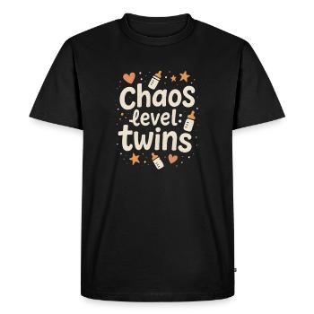 Chaos Level Gemini | Parents Baby Humor - Men's Premium Organic T-Shirt - black - Front - Nico (187cm)