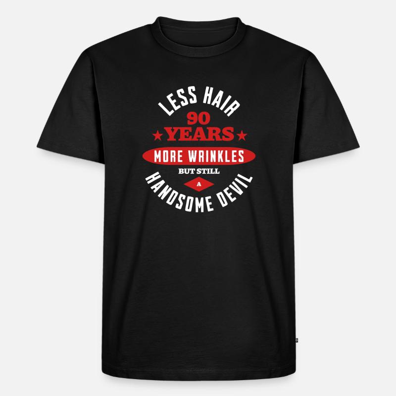 90 Years Handsome Devil - Men's Premium Organic T-Shirt - black