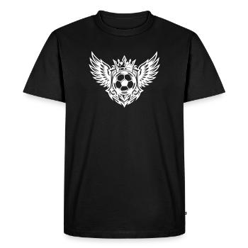 Blason de football Couronne royale - T-shirt Premium bio Homme - noir - Devant - Nico (187cm)