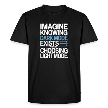 Le mode sombre existe Programmeur IT Nerd Coder Office - T-shirt Premium bio Homme - noir - Devant - Nico (187cm)
