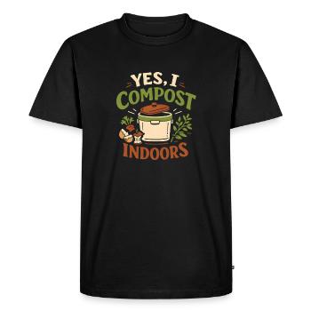 Compost indoor | Urban Gardening - Men's Premium Organic T-Shirt - black - Front - Nico (187cm)