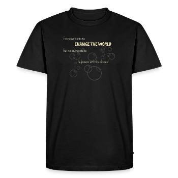 Do-gooder with a lack of maternal love ;) - Men's Premium Organic T-Shirt - black - Front - Nico (187cm)