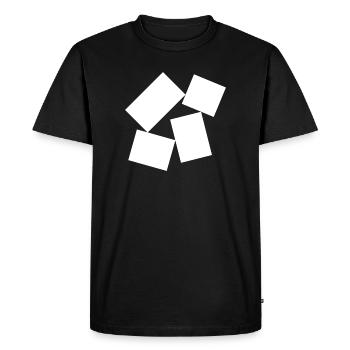 Composition des carrés en gras - T-shirt Premium bio Homme - noir - Devant - Nico (187cm)