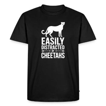 Cheetah Sayings Cheetah Funny Cheetah Gift - Men's Premium Organic T-Shirt - black - Front - Nico (187cm)